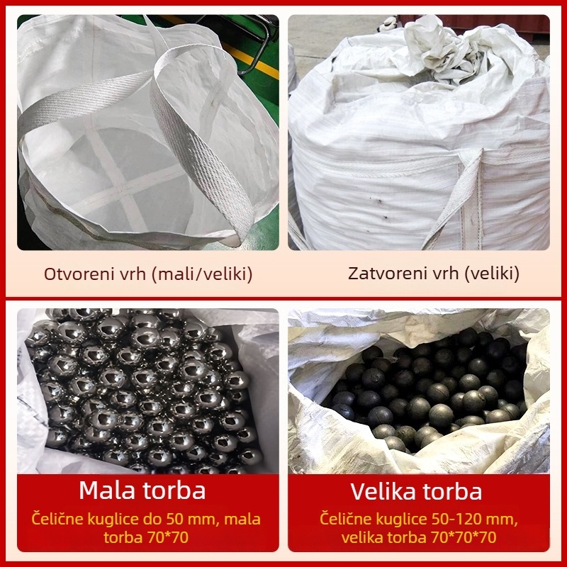 PP pletena ton vreća s četiri remena, nosivost 1000–1300 kg