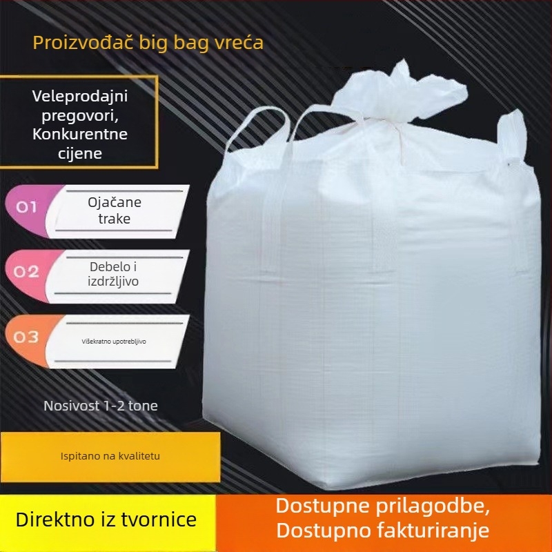 PP tkanina vreća za kal, nosivost 1000–2000 kg, industrijsko pakiranje