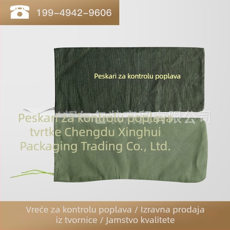 Platnene vreće za zaštitu od poplava, nosivost 50 kg, pogodne za prijevoz cementa, dizajnirane za zaštitu od poplava.