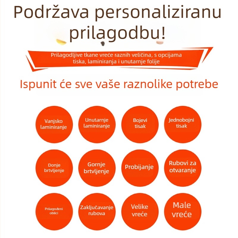 Prilagođena plastična tkanina vrećica s uzorkom zmijske kože, za preseljenje i pakiranje, posebna veličina