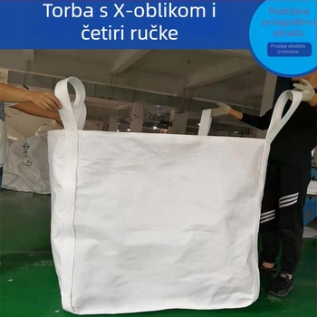Ton bag s križnim dnom – teški za blato, PP materijal, nosivost 1800 kg, plastična tkanina