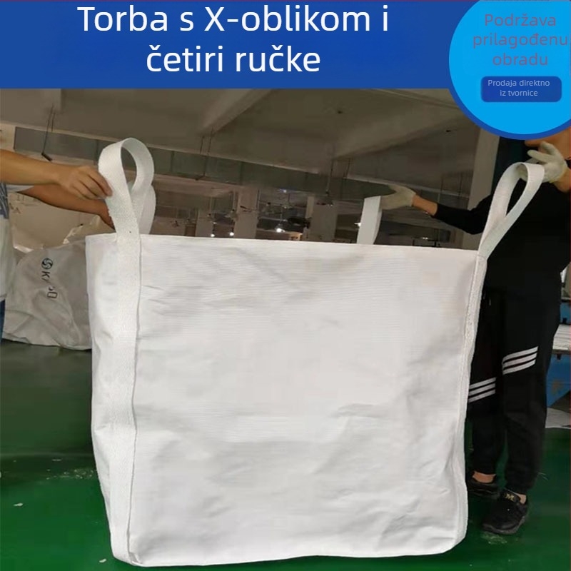 Ton bag s križnim dnom – teški za blato, PP materijal, nosivost 1800 kg, plastična tkanina