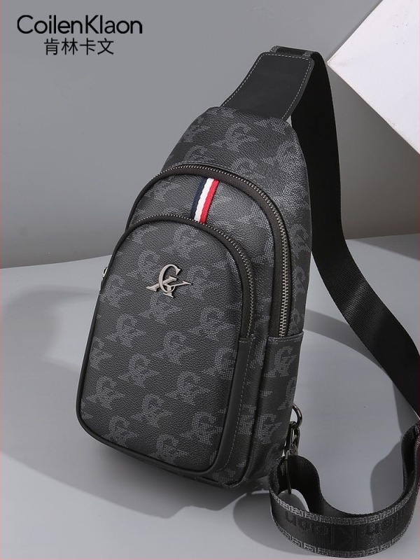 Muška crossbody torba uličnog stila od PVC-a, s uzorkom slova, za putovanja i slobodno vrijeme