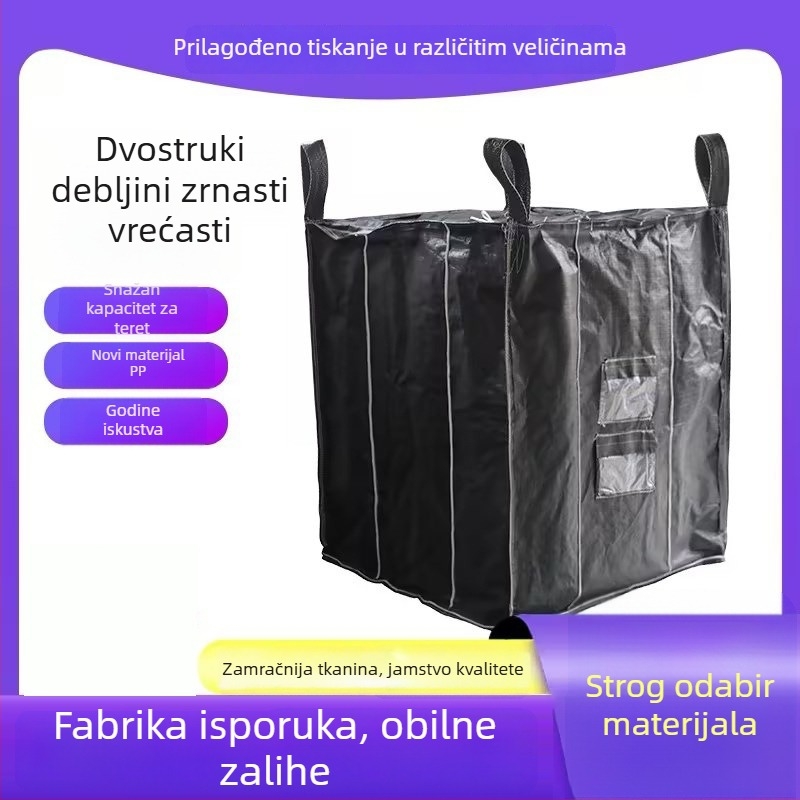 Crna ton-vreća, fleksibilna tkana kontejner za industrijsku upotrebu