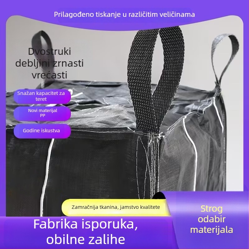 Crna ton-vreća, fleksibilna tkana kontejner za industrijsku upotrebu