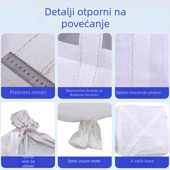 Kontejner vreća od PP tkanine, ojačana i otporna na habanje, prilagodljiva na zahtjev; može prevoziti plastiku, cement, hranu i abrazivne materijale; marka Xin Aohua