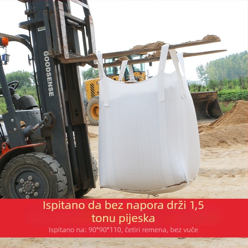 Četveroručna ojačana industrijska ton vreća, plijena mulj vreća, nosivost 2000 kg, na skladištu