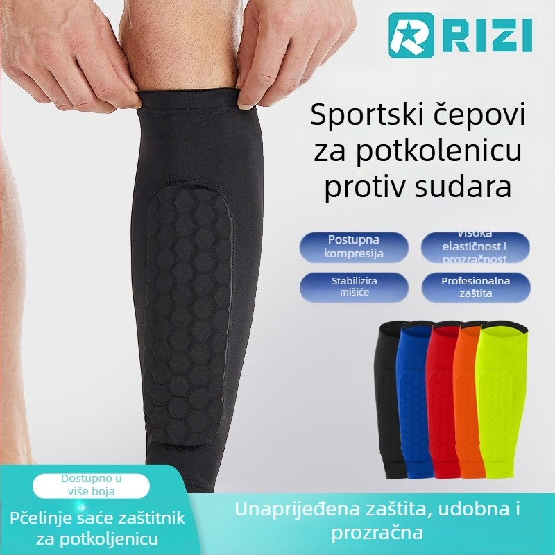 Prozračna navlaka za potkoljenicu od Lycre s ćelijskom strukturom, zaštita potkoljenice za nogomet, košarku i jahanje