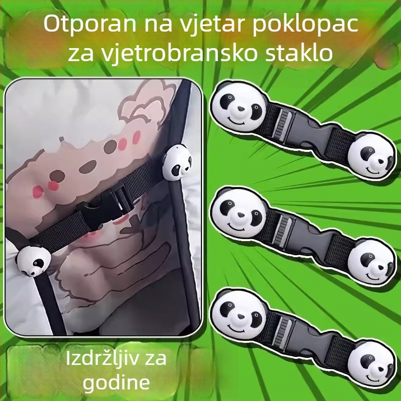 Pokrov prednjeg stakla električnog vozila s kaišem u obliku mede, odvojiv i podesiv, vodootporan za sve sezone (Brend: Friendly; Materijal: Plastika; Vzor: Jednobojan; Stil: Urbana jednostavnost; Jesen 2025)