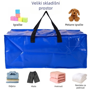 Prijenosna pletena vreća za pohranu, prilagodljiva s logom, PP materijal, pogodna za posteljinu, odjeću i opću pakiranje
