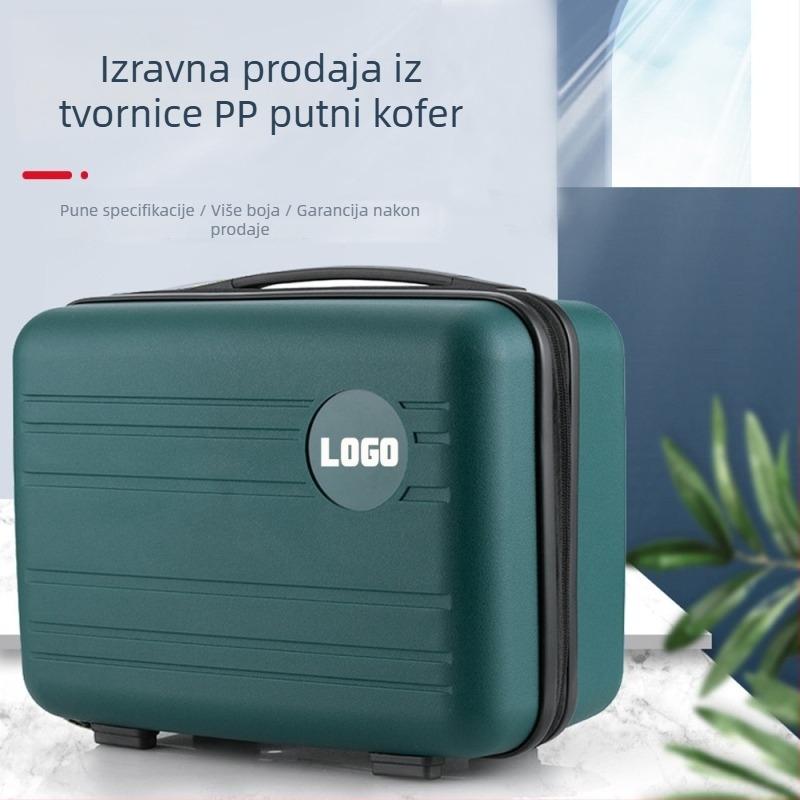 PP kozmetička torbica za putovanja, s zatvaračem, jednosmjernim kotačićem, prugast uzorak, vodootporna i protiv krađe, pogodna za kućno skladištenje