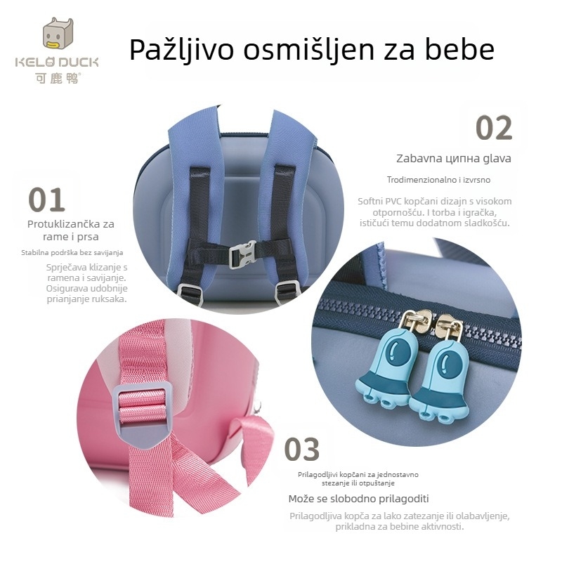 Dječji ruksak Deer duck – EVA, vodootporan, anime crtić uzorak, remeni s jastučićem zraka