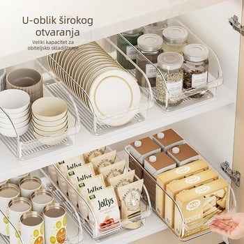 Kutija za skladištenje u hladnjaku, PET materijal, ladica dizajn za organizaciju hrane
