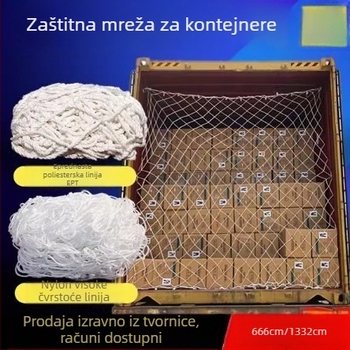 Zaštitna mreža kontejnera sa sigurnosnom mrežom i izolacijskim užetom