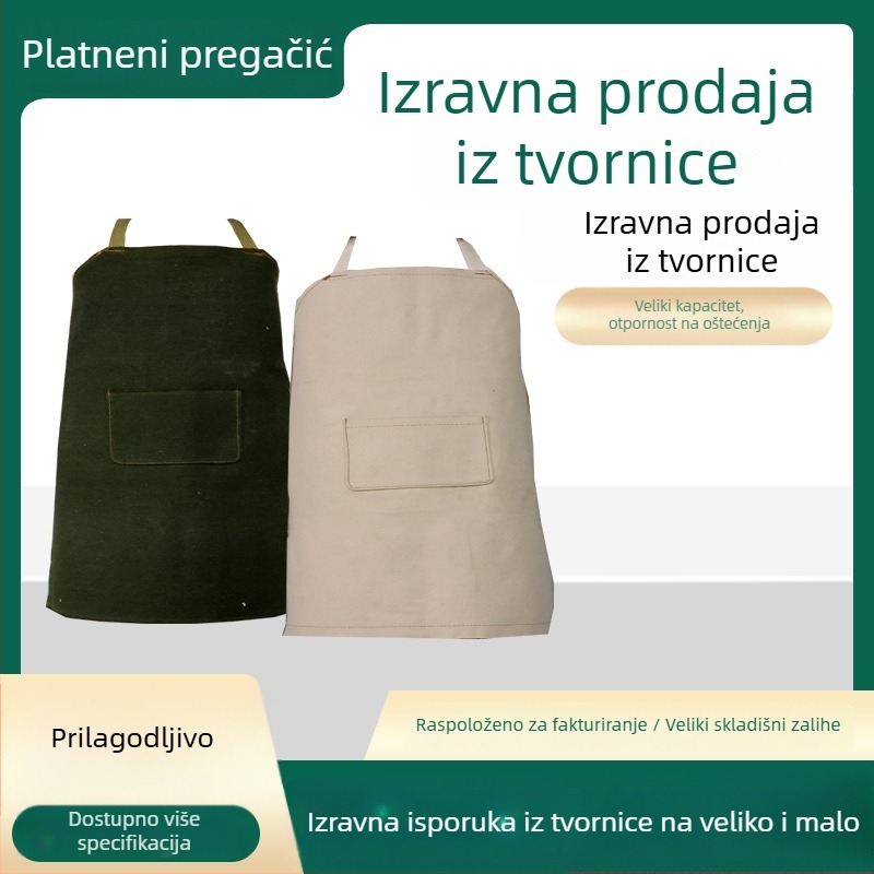 Platnena pregača za zavarivanje – vatrootporna, zaštita od prskanja, industrijska zaštita; Marka: Yuhua canvas; Materijal: poliester; Težina: 0.1 kg; Namjena: zavarivanje.