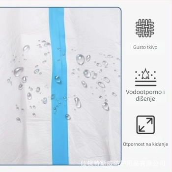 Centsway jednokratno zaštitno kombinezon s kapuljačom, prozračan netkani materijal, vodootporan, za odrasle