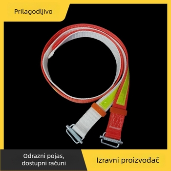 Rudarski sigurnosni pojas s reflektirajućom trakom, duljine 1,2 m, remen od polipropilena, najlonska užad, nosivost 100 kg