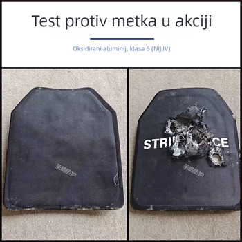 Vstavna balistička pločica za taktički prsluk, NIJ IV, Aramid IIIA/NOMEX IIIA, 1–3,3 kg, za zaštitne treninge i CS igre