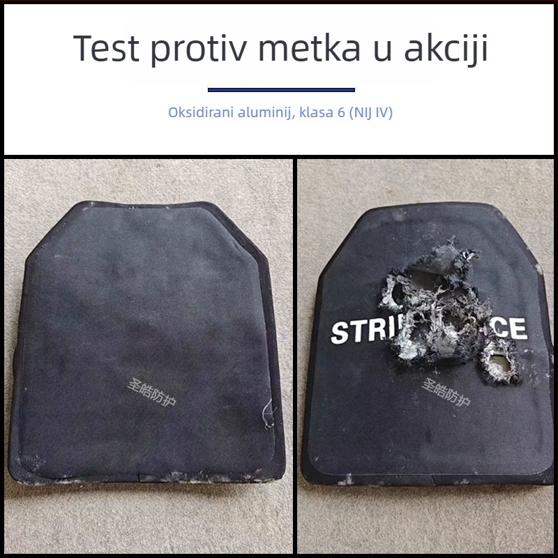 Vstavna balistička pločica za taktički prsluk, NIJ IV, Aramid IIIA/NOMEX IIIA, 1–3,3 kg, za zaštitne treninge i CS igre