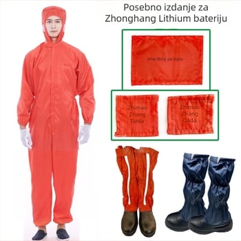 Zaštitni kombinezon s kapuljom, narančaste boje, jednodijelni
