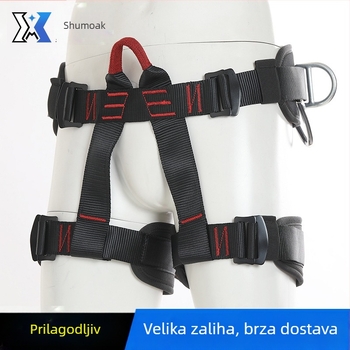Polu-tijelo sigurnosni pojas za planinarenje na otvorenom – poliester pojas i poliester užad, duljina užeta 1,5 m, model ZYP-03