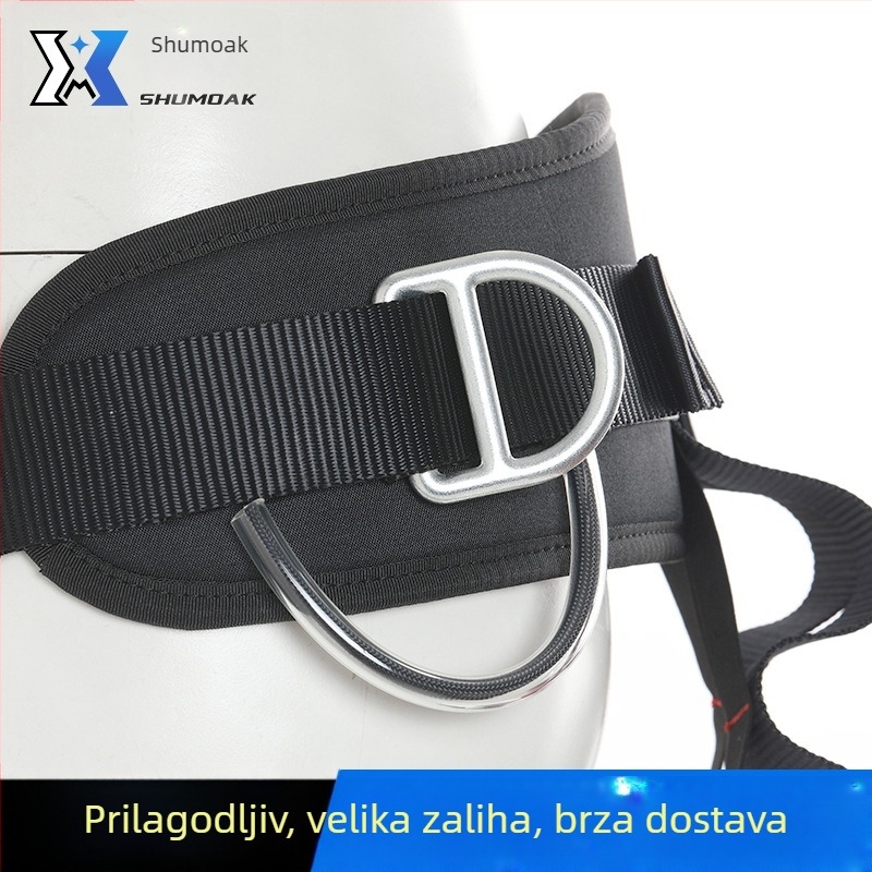 Polu-tijelo sigurnosni pojas za planinarenje na otvorenom – poliester pojas i poliester užad, duljina užeta 1,5 m, model ZYP-03