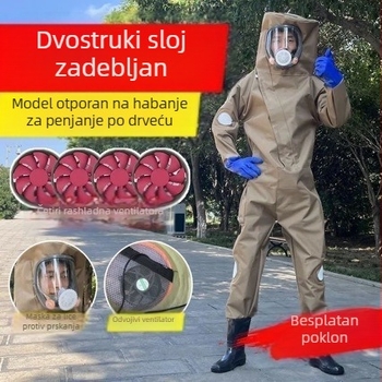 Zaštitni kostim protiv osa, 2025 novi model, komplet s odvojivim ventilatorom i prozračan