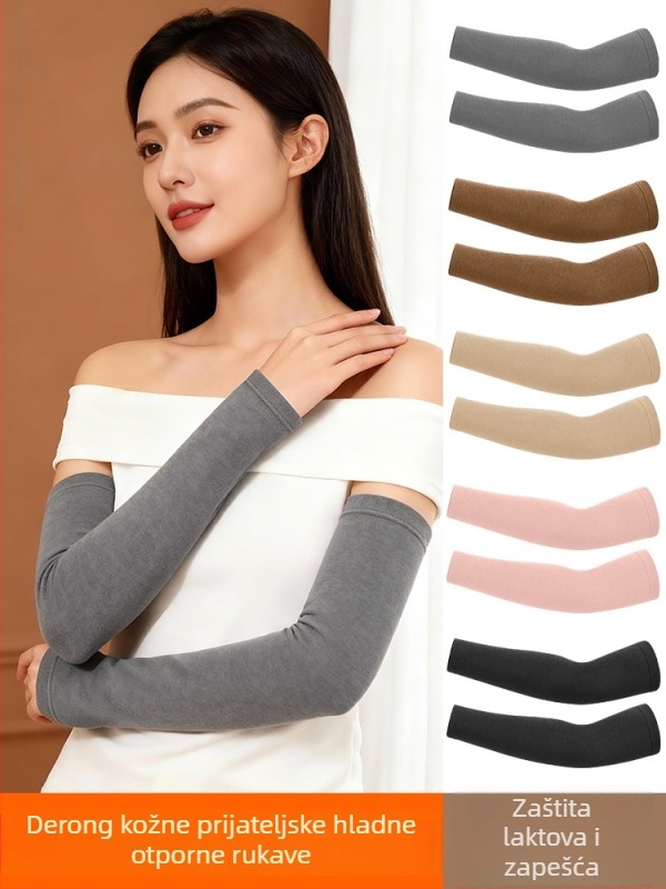 Derong velurski rukavi za podlakticu s ugrađenim protukliznim trakama za zaštitu zglobova, za vanjske sportove