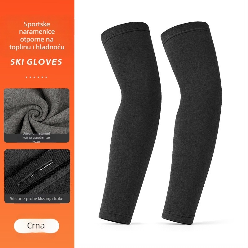 Derong velurski rukavi za podlakticu s ugrađenim protukliznim trakama za zaštitu zglobova, za vanjske sportove