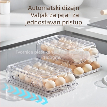 Kutija za pohranu jaja - sklopiva, PET materijal, prehrambene kvalitete, za hladnjak