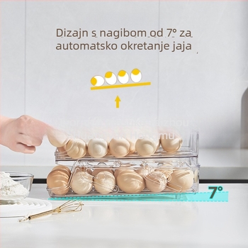 Kutija za pohranu jaja - sklopiva, PET materijal, prehrambene kvalitete, za hladnjak
