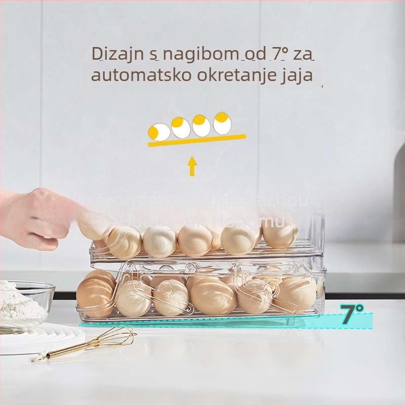 Kutija za pohranu jaja - sklopiva, PET materijal, prehrambene kvalitete, za hladnjak
