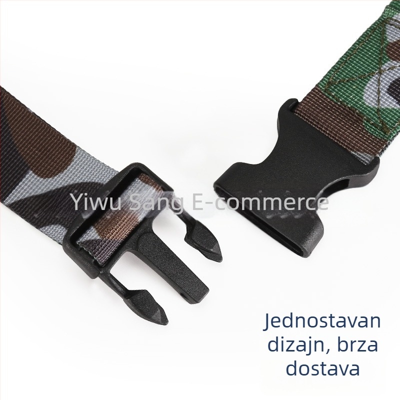 Kamuflažni vojni trening kaiš za učenike, platneni kaiš s plastičnom kopčom, dužina 105 cm, širina 2–4 cm