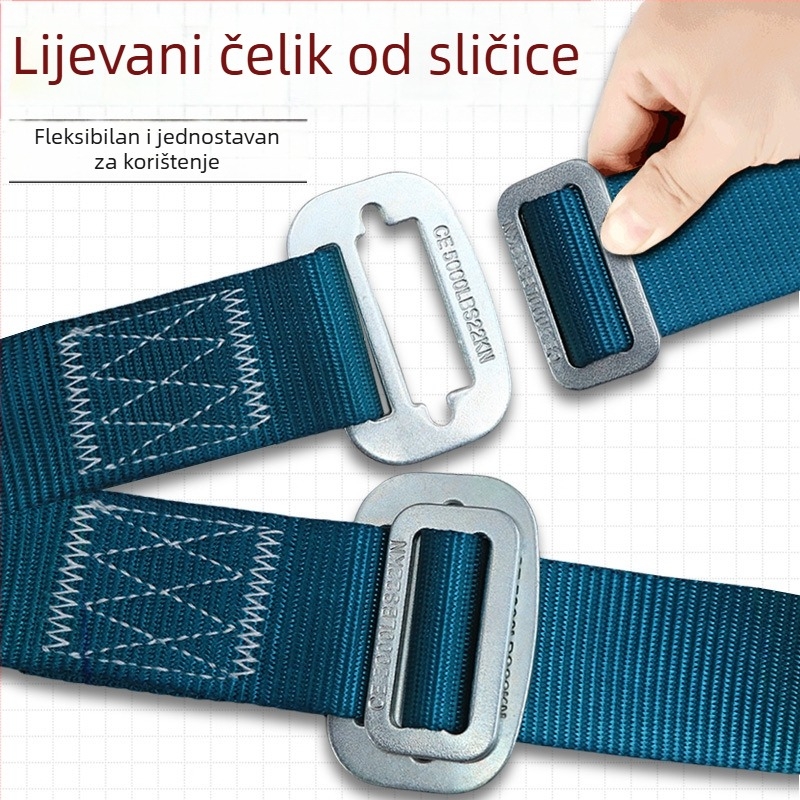 Sigurnosni pojas s pet točaka za rad na visini, s dvostrukim kukama za elektrikara i sigurnosnim užetom, komplet zaštite od pada