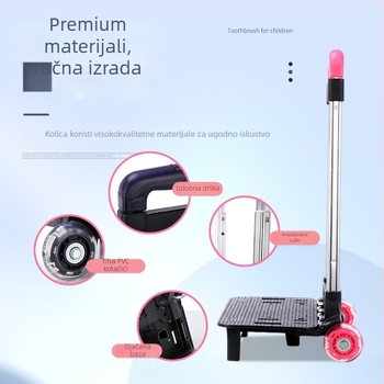 Win Aluminijski sklopivi odvojivi nosač kolica za prtljagu i torbu, uzorak Flash trolley, smanjuje teret