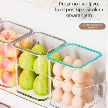 Kutija za pohranu na bočnim vratima hladnjaka za voće, povrće i jaja | PET materijal | jednostavan dizajn | kuhinjski organizator