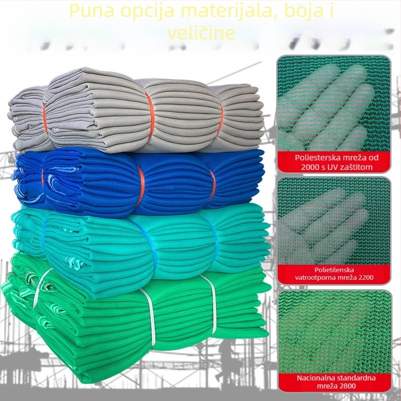 And Letter Sigurnosna mreža za gradilište s gusto mrežom, vatrootporna, zaštita od pada, certificirana prema nacionalnom standardu