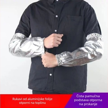Zaštitni rukav od aluminijske folije za zavarivanje, toplinska izolacija, otporne na ulje, otporne na plamen, zaštita od opeklina, protiv iskri