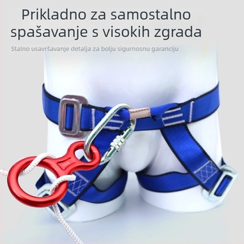 Planinski sigurnosni pojas, dizajn polovice tijela, poliester, zaštita od pada