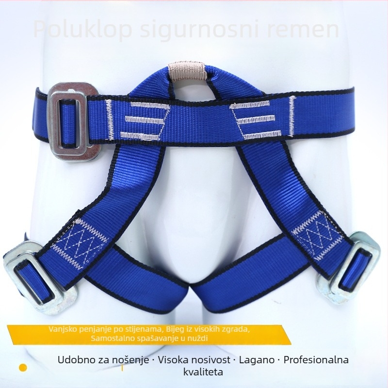 Planinski sigurnosni pojas, dizajn polovice tijela, poliester, zaštita od pada