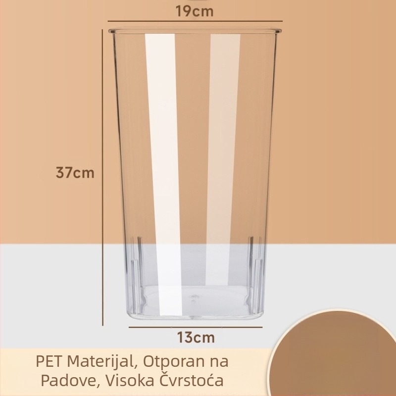 Višefunkcionalna prozirna kutija za skladištenje mladog luka, PET materijal, brend Living Together, tiskanje logotipa dostupno, kuhinjska upotreba, velik kapacitet