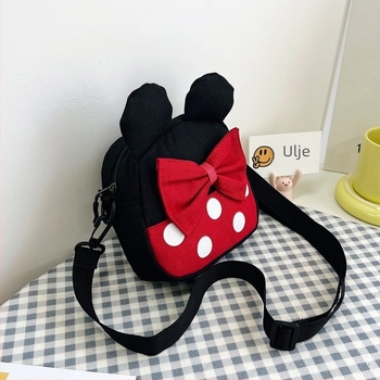 Dječja mini torbica preko ramena od platna, prozračna i otporna na habanje, podstava od poliestera, za osnovnu školu, svakodnevna upotreba, dječji sladak stil