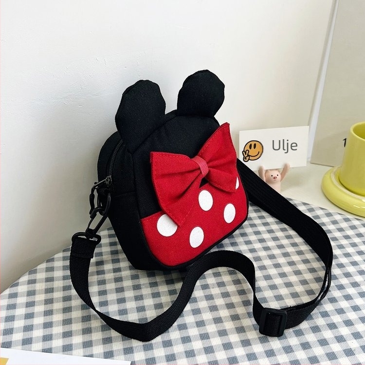 Dječja mini torbica preko ramena od platna, prozračna i otporna na habanje, podstava od poliestera, za osnovnu školu, svakodnevna upotreba, dječji sladak stil