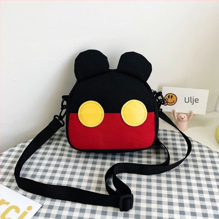 Dječja mini torbica preko ramena od platna, prozračna i otporna na habanje, podstava od poliestera, za osnovnu školu, svakodnevna upotreba, dječji sladak stil