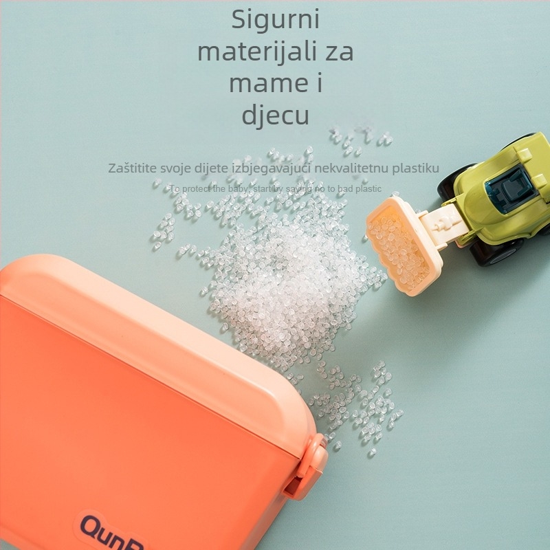 Plastična kutija za pohranu igračaka sa poklopcem, organizator za užinu, plastelin i građevinske blokove
