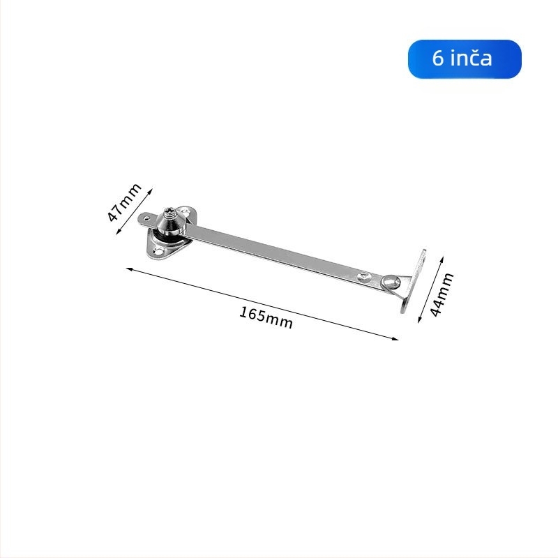 Donji potporni štap za vrata ormara, dvodijelni povlačni štap, cinkova zlitina, zakrivljena ručka, model 502