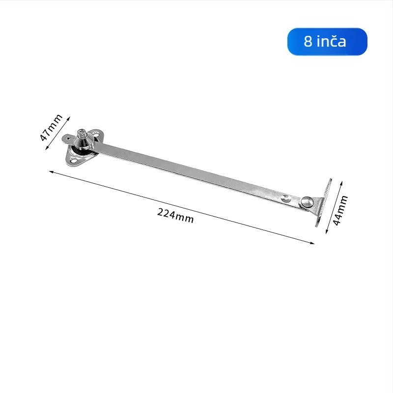 Donji potporni štap za vrata ormara, dvodijelni povlačni štap, cinkova zlitina, zakrivljena ručka, model 502