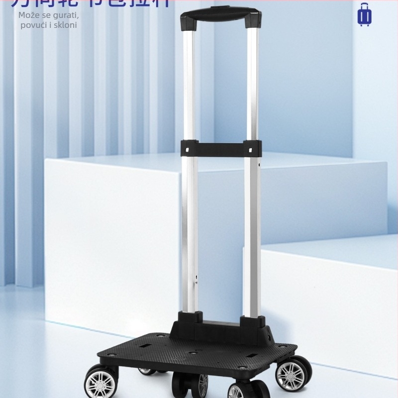 Dječji nosač kolica za ruksak – aluminijski dodatak s ugrađenim teleskopskim sklopivim kolom, za putovanja u slobodno vrijeme, proljeće 2025