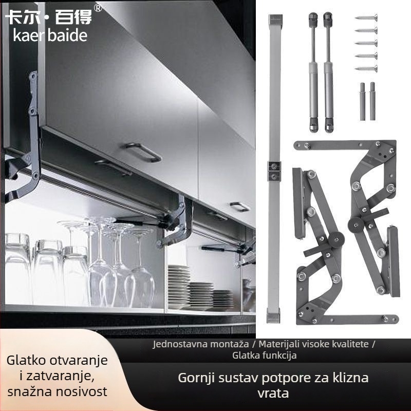 Pneumatska šipka za podršku vrata koja se otvaraju prema gore, za ormariće, aluminijska legura Baihe, model sjm, završna obrada: pečeni premaz
