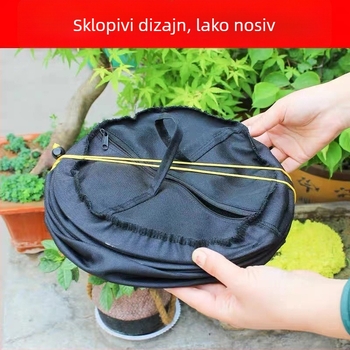 Novi komplet kaveza za pčele s opružnim mehanizmom, sklopiv, prozračna crna tkanina, automatsko vraćanje, za vanjsku upotrebu.